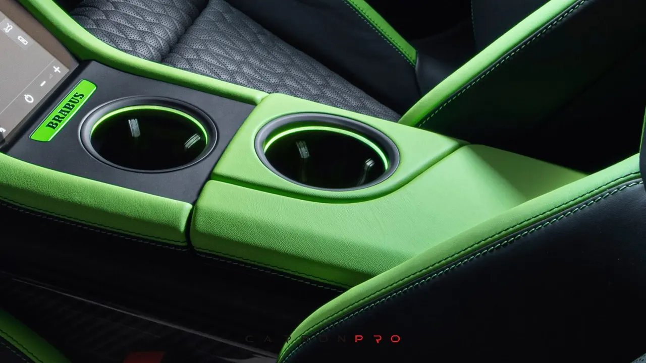 Leather front armrest