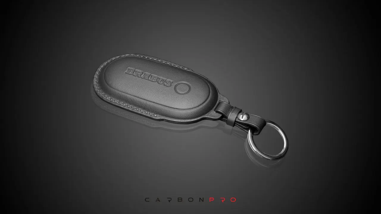 Leather key cover black