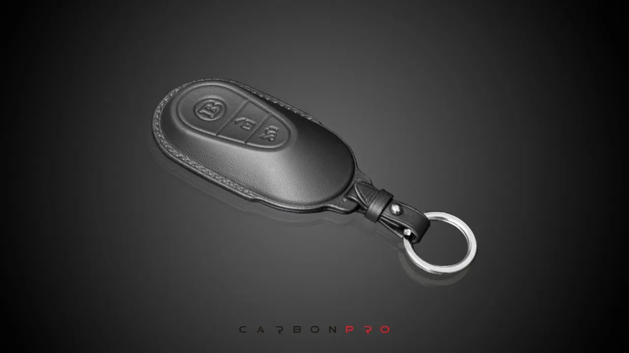 Leather key cover black