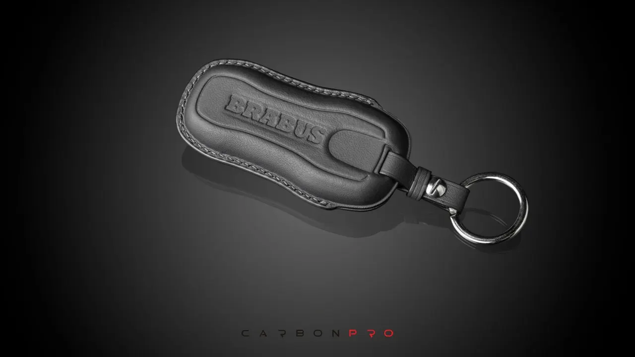 Leather key cover black