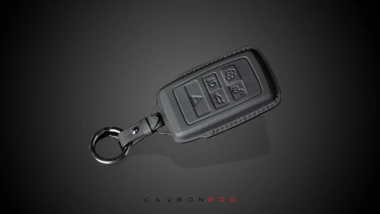 Leather key cover black