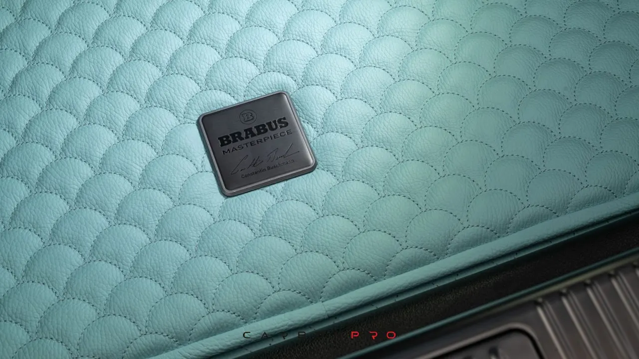 Leather trunk mat quilted