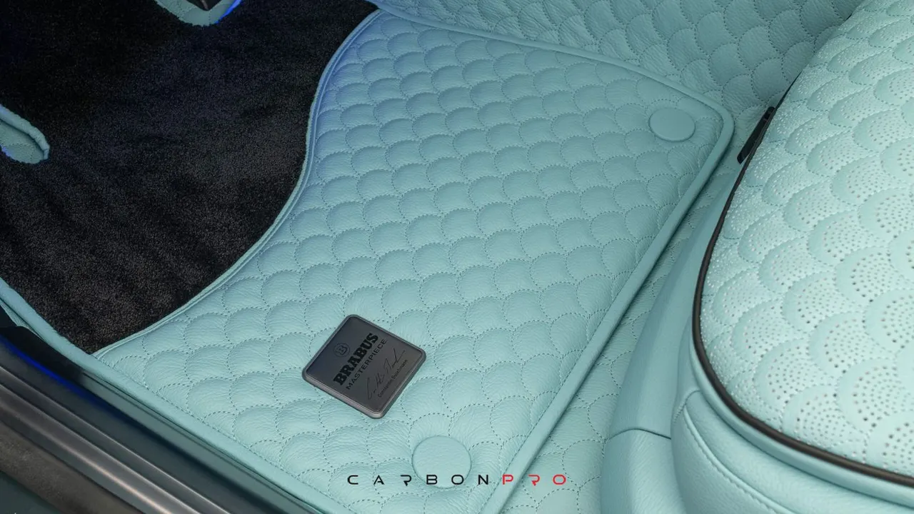 Leather vehicle flooring quilted