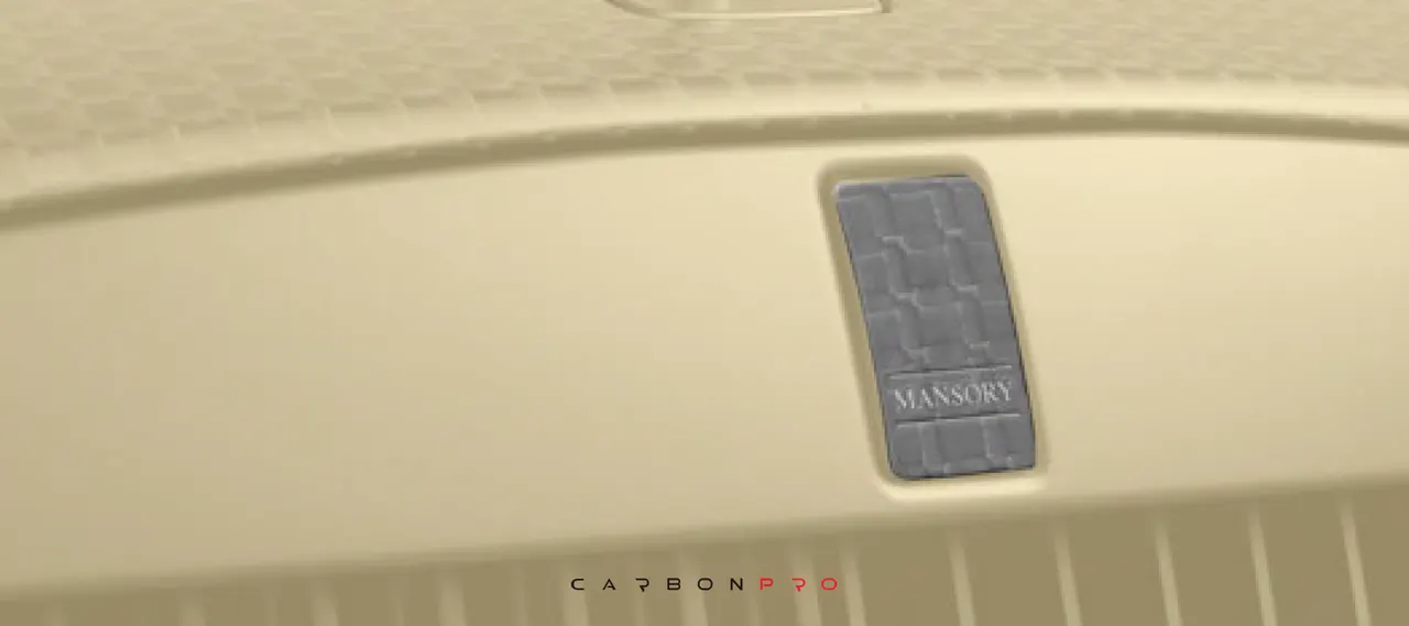 Emblem for front grill with silver MANSORY logo