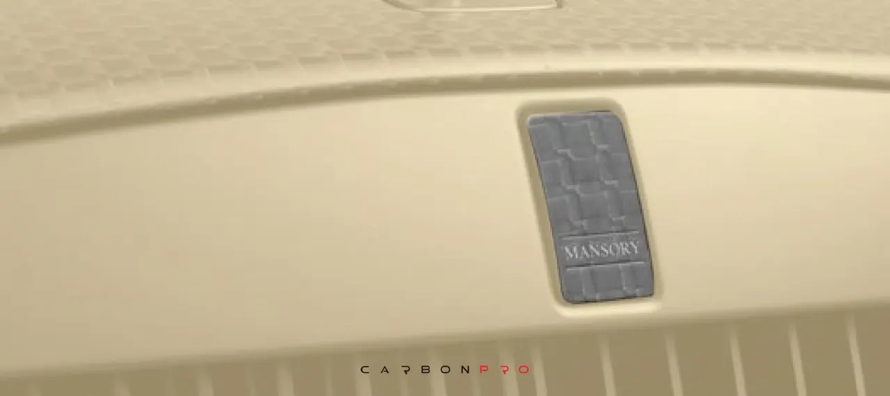 Emblem for front grill with silver MANSORY logo