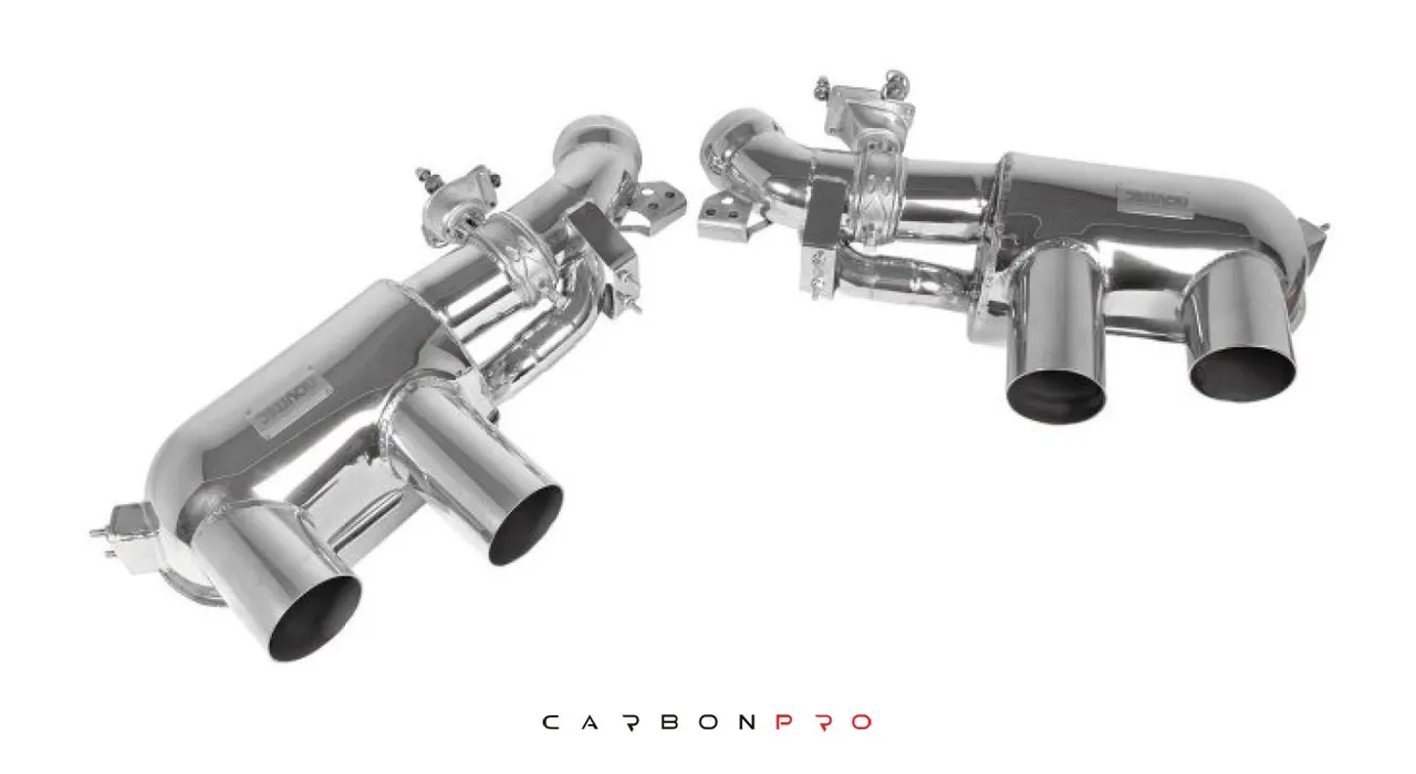 Power optimized exhaust system with flap-regulation for novitec tips