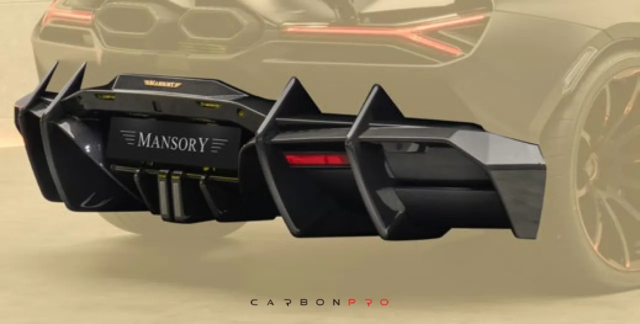 Rear diffuser with
  brake light and illuminated logo