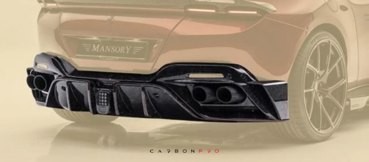 Rear diffuser with LED brake light