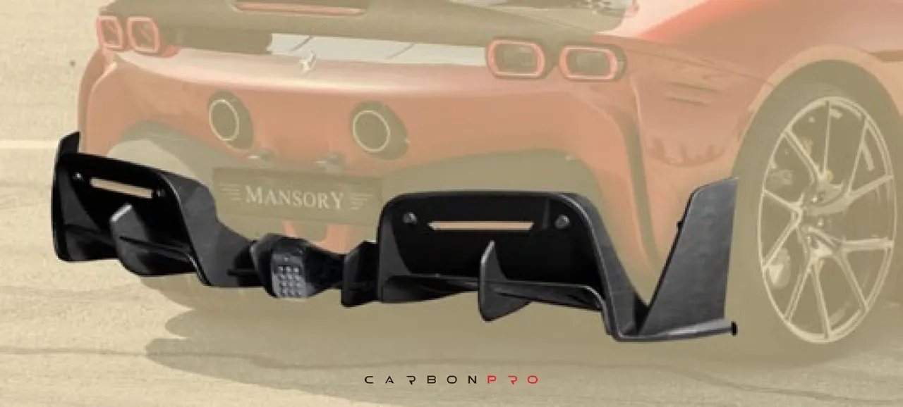 Rear diffusor with brake light