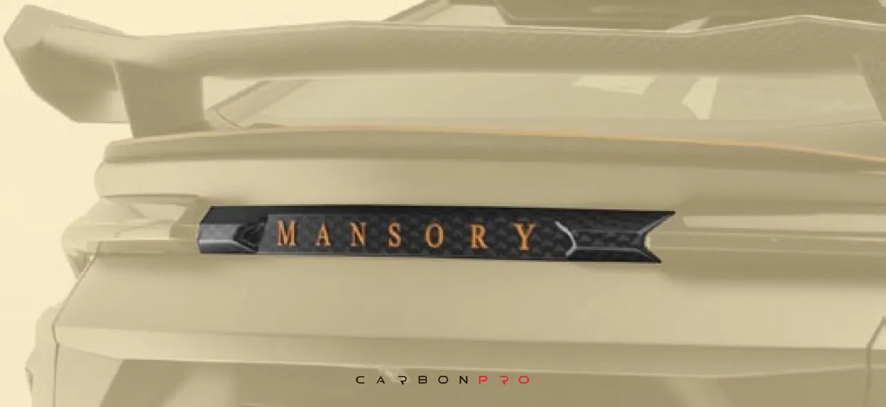 Rear hatch panel with silver MANSORY logo