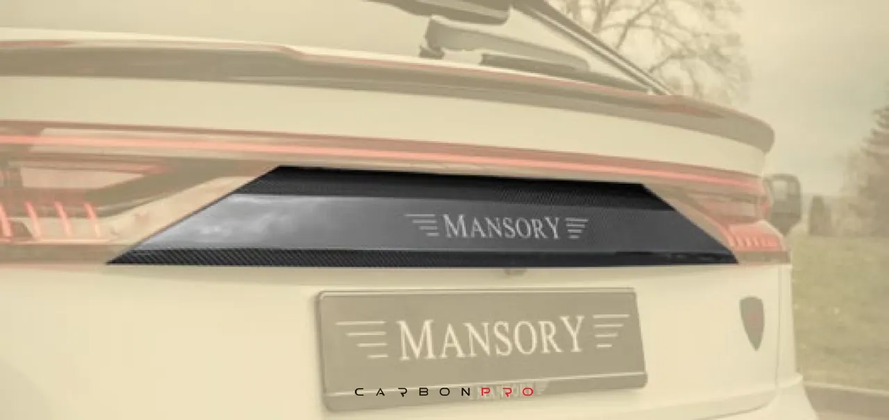 Rear logo panel with silver logo