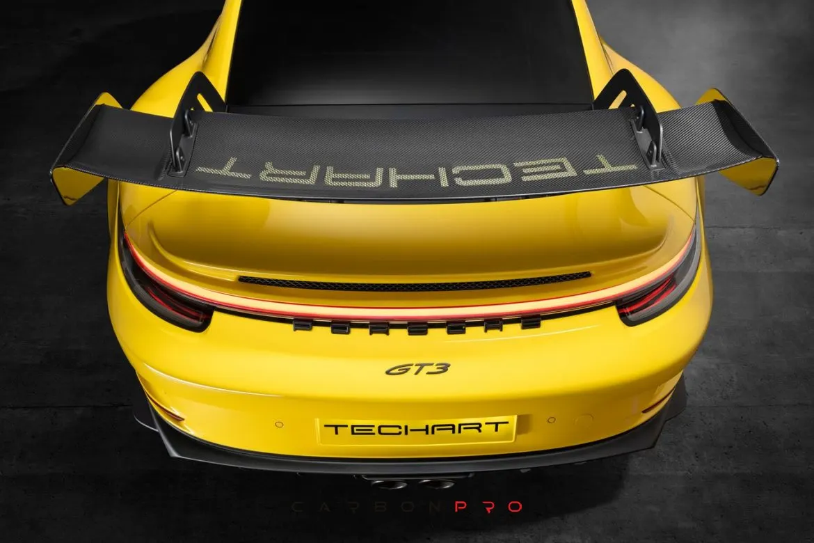 Rear Spoiler profile w/ Wing End Plates for 992 GT3