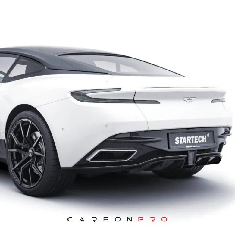 Exhaust tips, silver, bracket painted black