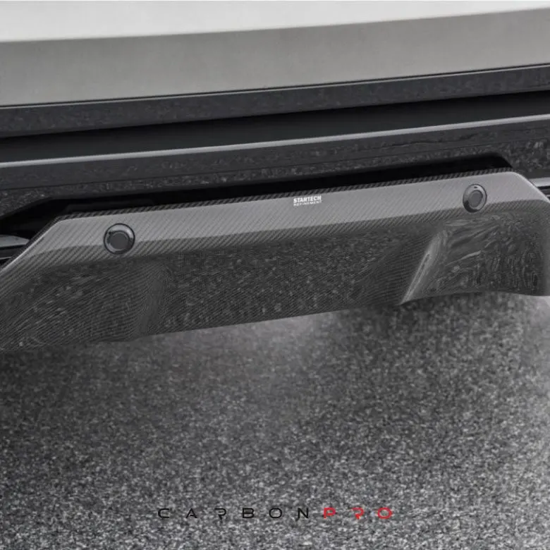 Rear bumper, incl. carbon diffusor, exhaust tips in silver
