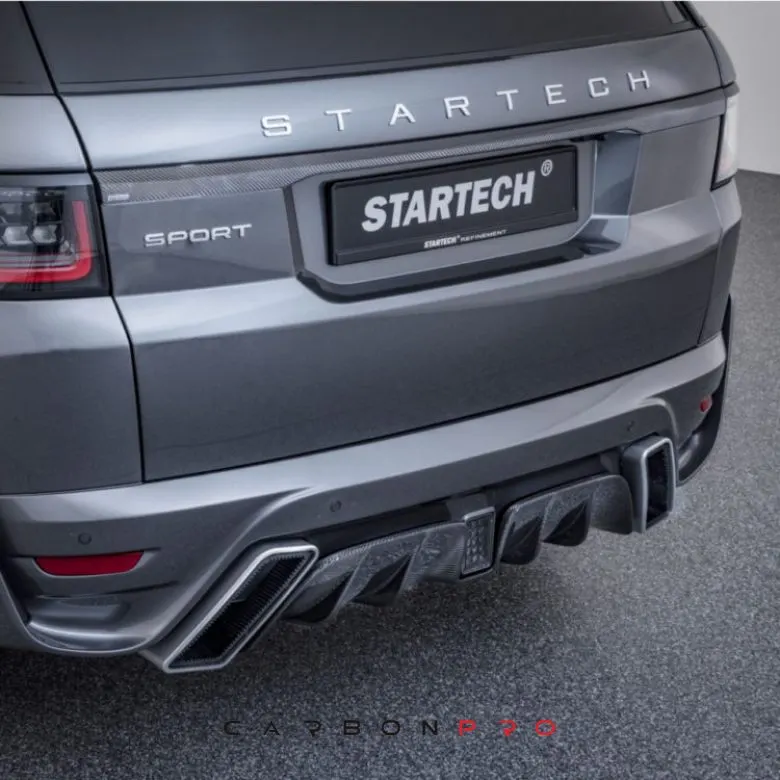 Rear bumper with carbon diffusor