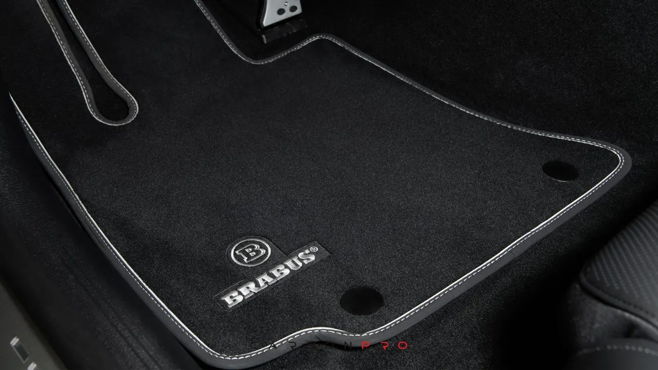 Velour black floor mats