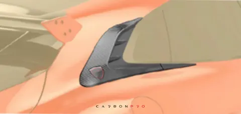 C-Pillar panel with logo emblem