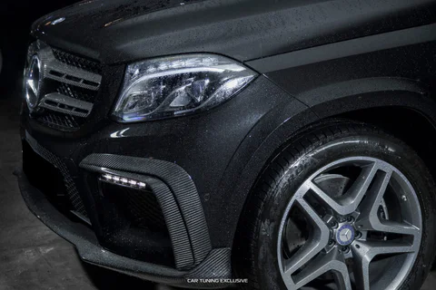 Carbon front fascia attachments, LEDs