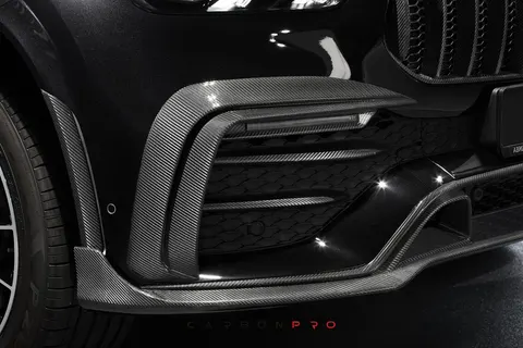 Carbon front fascia attachments, LEDs
