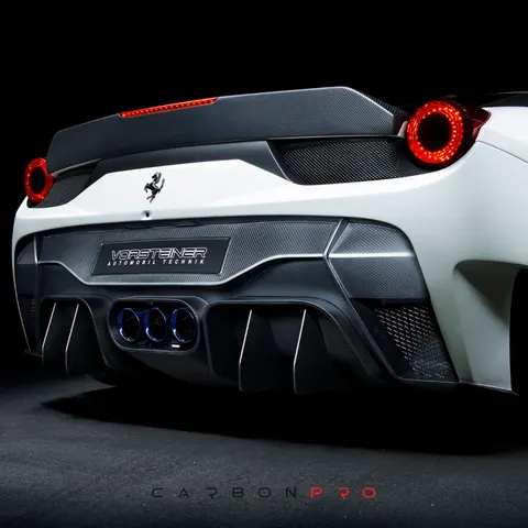 Carbon rear bumper with diffuser and exhaust tips Ferrari 458 Italia VX