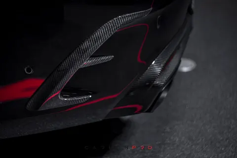 Carbon rear fascia inserts