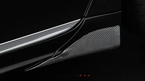 Carbon side skirt attachments