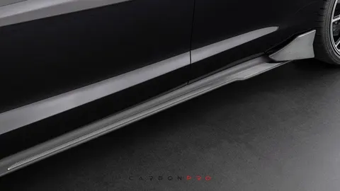 Carbon side skirt attachments