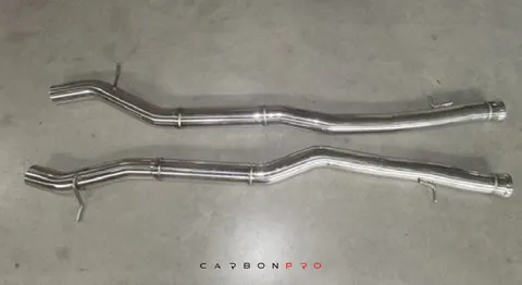 Exhaust middle pipes for extended wheel base