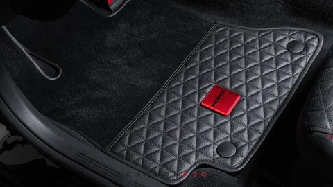Floor mats leather quilted