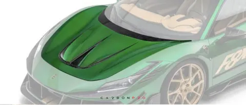 Front bonnet – fully visible carbon