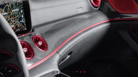 Leather lower section of dashboard