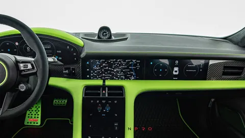 Leather upper section of dashboard