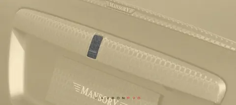 Emblem for rear trunk with silver MANSORY logo