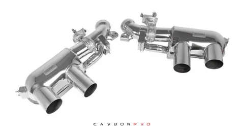 Power optimized exhaust system with flap-regulation for novitec tips