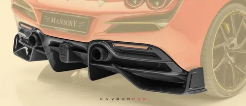 Rear diffuser with LED brake light