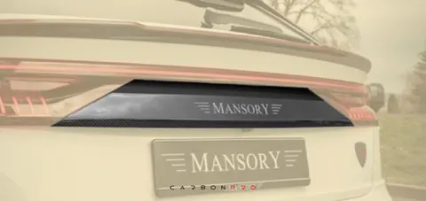 Rear logo panel with silver logo