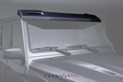 Carbon roof front spoiler with LEDs