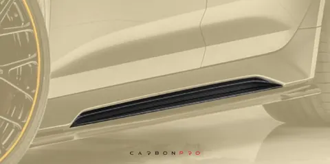 Side skirts insert cover for car with MANSORY Body kit