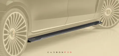 Side skirts lip, visible carbon – long version