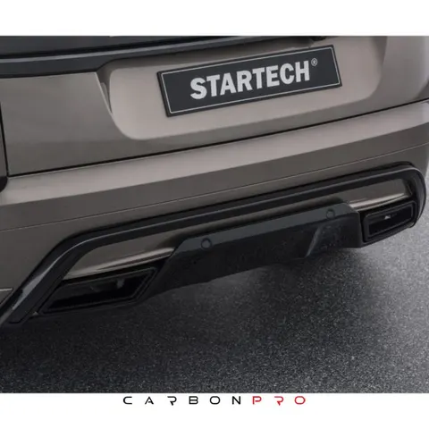 Rear bumper, exhaust tips in black