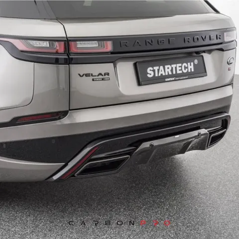 Rear bumper, incl. carbon diffusor, exhaust tips in silver