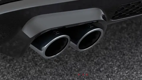 Tailpipes black chrome – S 350d / S 400d