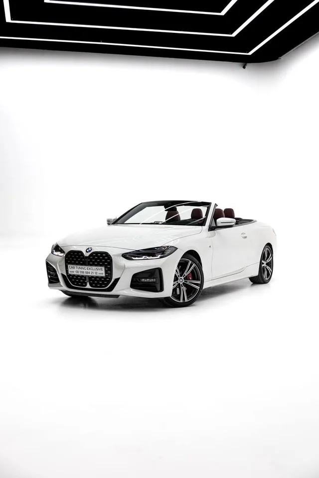 BMW 4 Series Convertible — White / Burgundy
